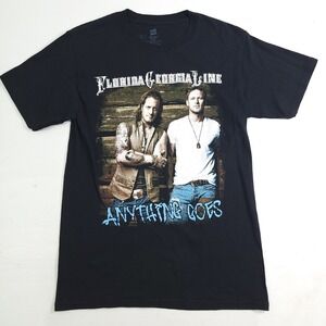 Florida Georgia Line Anything Goes 2015 Tour T-Shirt Rhett Men's Sz S‎ Black EUC